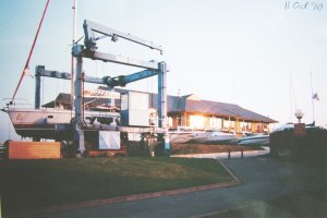 Photo of boat lift at Port Solent in 1990