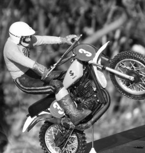 Twelfth scale motocross bike and rider