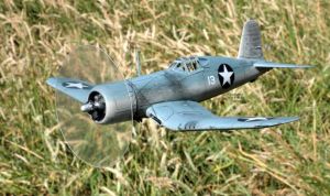 Tamiya 1/48th scale 'birdcage' Chance Vought F4U Corsair view from the side in front