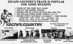 Escape Country advert in 1974